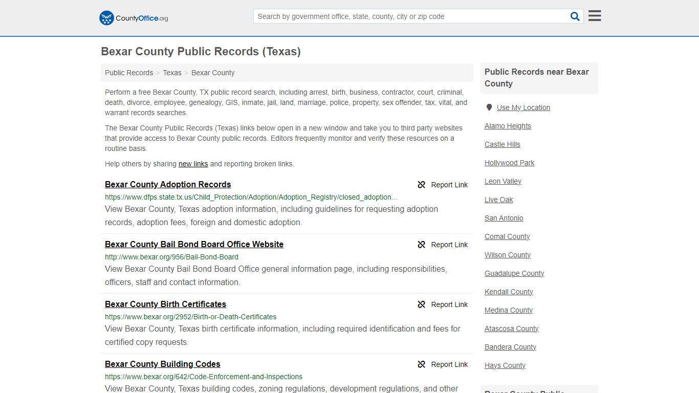 Public Records - Bexar County, TX (Business, Criminal, GIS, Property ...